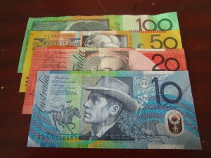 Australian notes Colourful Australian money