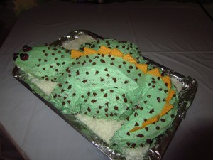 Dinosaur cake The dinosaur cake