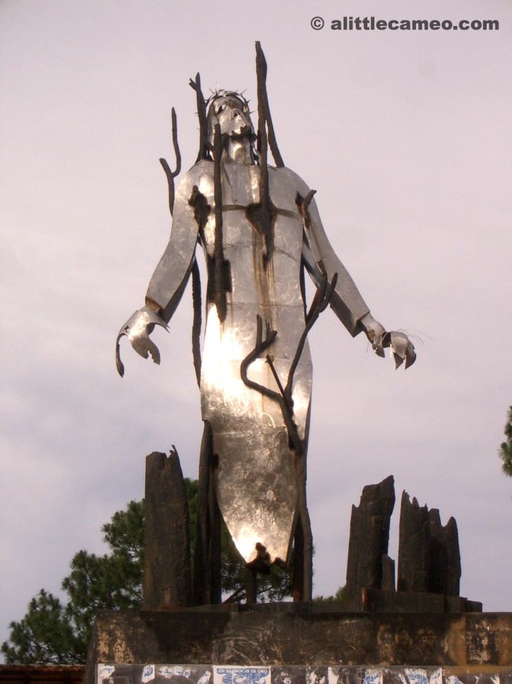 A striking crucifixion of Jesus statue in Encarnacion, Paraguay
