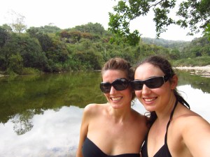 After walking an hour through the jungle, we're happy to get to the relaxing, floating part of our adventure.