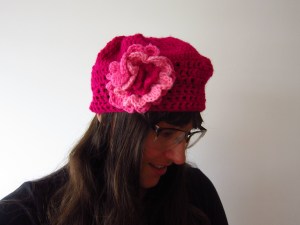 Pink crochet hat
