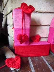 Crochet love hearts